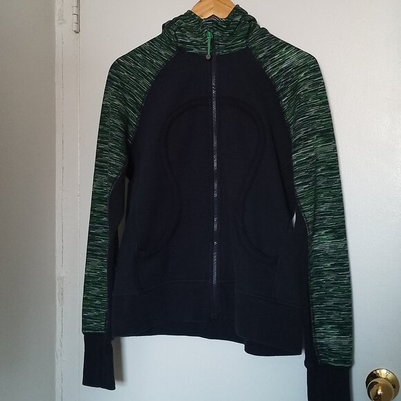 lululemon athletica Jackets & Blazers - Lululemon Women's Scuba Hoodie Jacket, Vintage Y2K, Navy/Green, Size 12